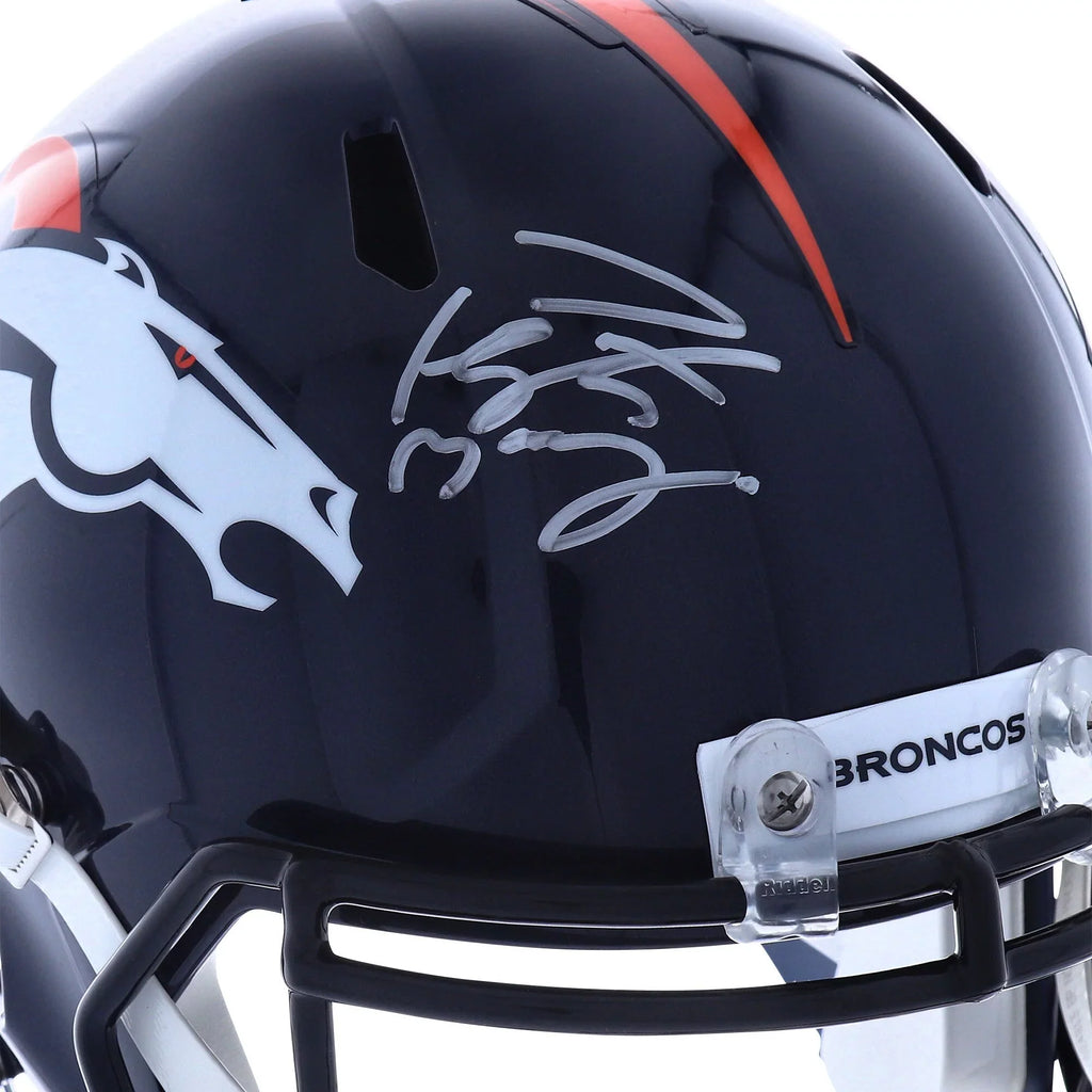 '- Autographed Helmet Speed Broncos Fanatics Denver Replica Certified Manning Peyton Riddell Authentic