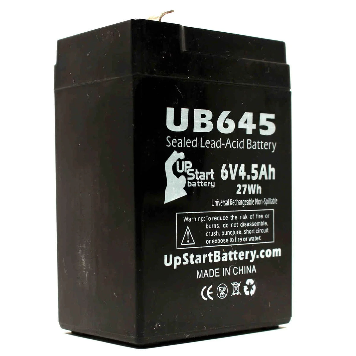 Battery Includes 4500mAh, Lead SLA) Compatible Acid UB645 F2 Lite 850 Universal F1 Pack Adapters Battery (6V, Tripp to AGM, 3x Sealed F1 - - Terminal 6 Replacement 4.5Ah, - BCPRO Terminal,