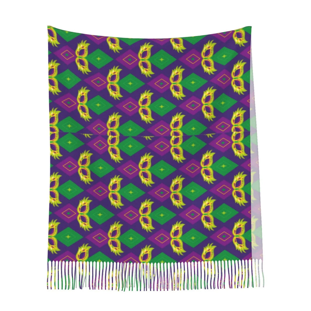 Gifts- Shawl Cashmere Scarf Bingfone Large Elegant Carnival3 Feel Wrap Mardi Women Warm Art Print Gras Winter For Scarves Soft