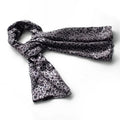 BRA-SCA01033-S Design Scarf/Wrap/ShawlSmall Leopard Elegant Stylish Natural Burgundy Silk Blancho