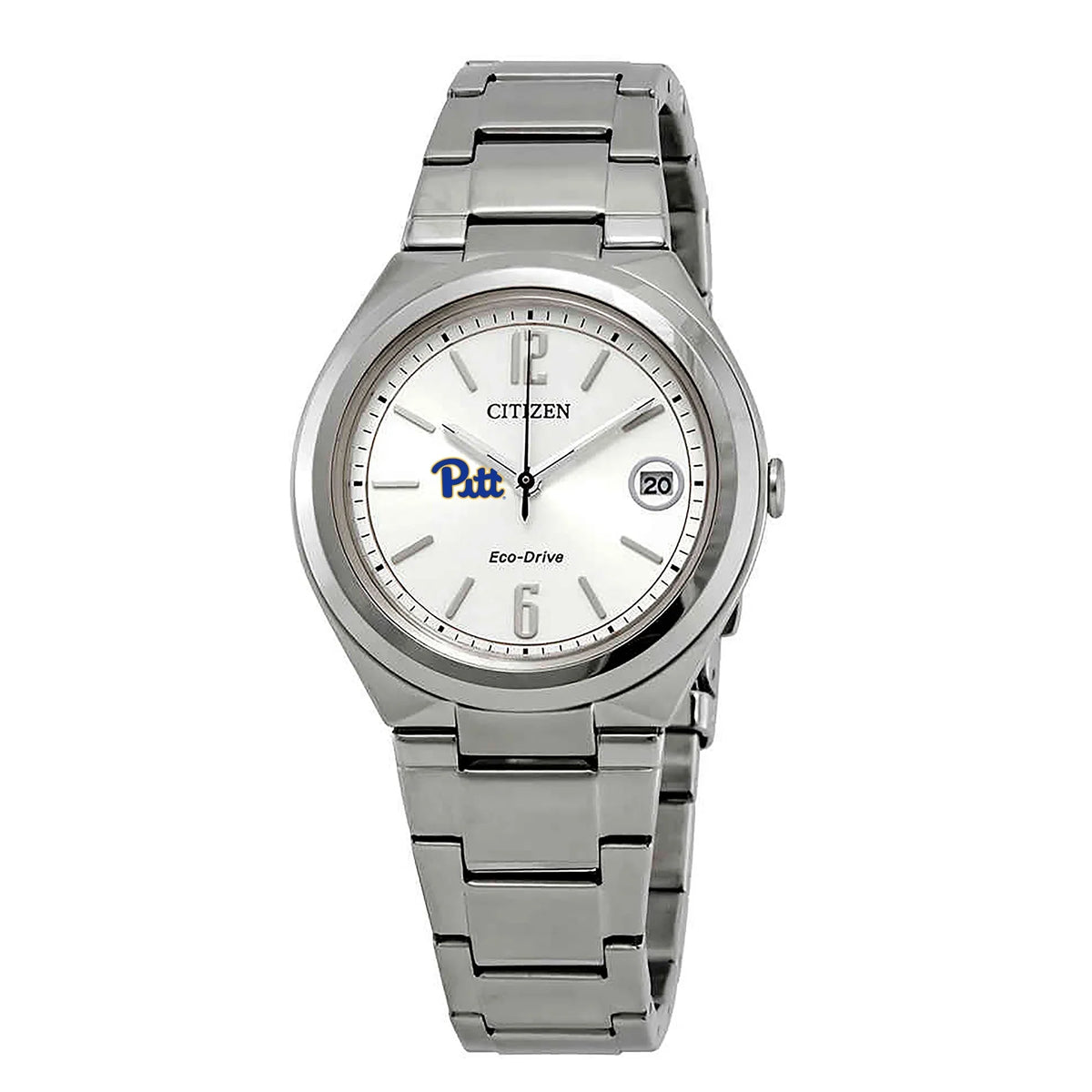 Eco-Drive Pitt Watch Women's Panthers Stainless Steel Silver