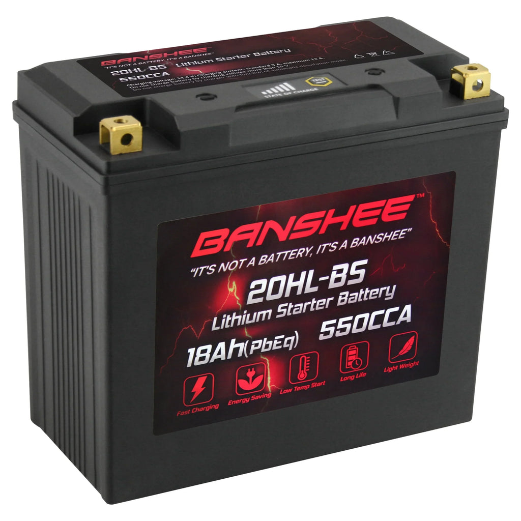 Deluxe Battery LiFePO4 Motorsports Compatible 2002 to V92TC 2002 Cruiser Victory with YTX20L-BS Banshee Touring