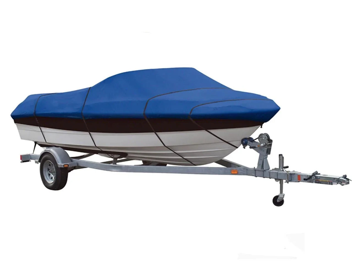 Aluminum up for BLUE, 90" grade Bass Length, Tri-Hull Bowrider Beam Compatible to and width V-Hull and Boat COVER 16'-17' BOAT GREAT