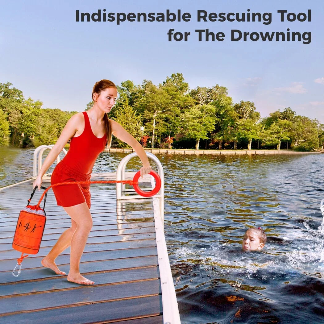 Raft Rope, Device of Kayaking Aid Equipment Rescue Safety and Throw Feet with for First Rafting, for liquid and 70 Boat Bag