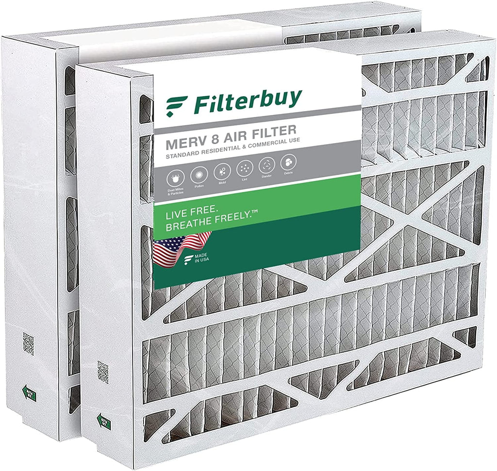 for HVAC MERV FILXXCAR0024 24x25x5 8 Air Filterbuy AC Filters Pleated Furnace (2-Pack) Carrier