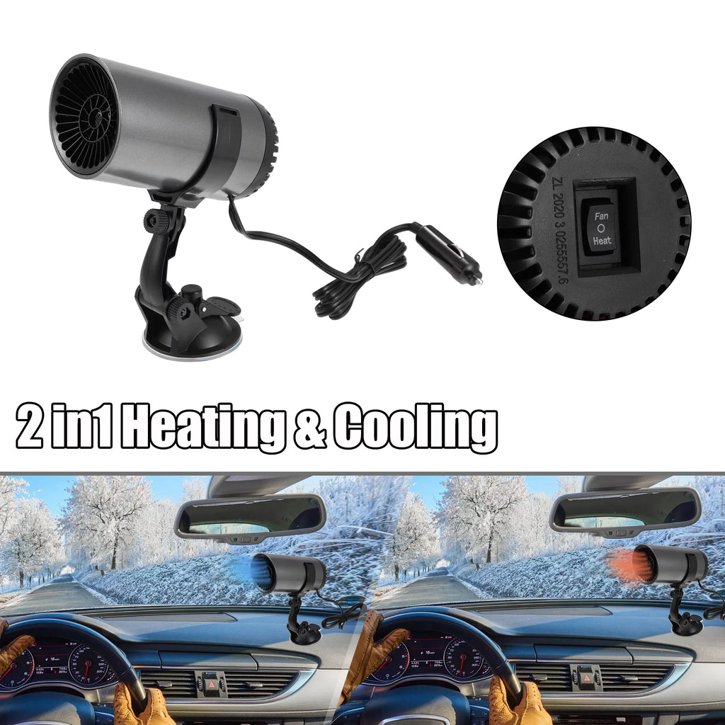 Unique Suction Portable Air 12V Purifying Car Bargains Defogger Defroster Heater 150W Holder with Gray