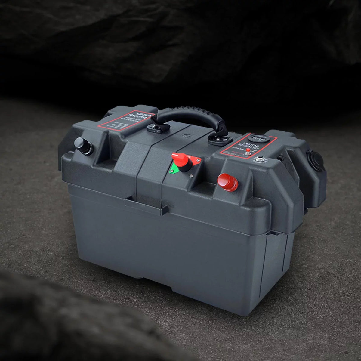 Box ATV Ports Box USB Box Battery Car Dual Carrier Batteries Motor Waterproof RV Battery Trolling SUV Trailer Motor for Battery Travel