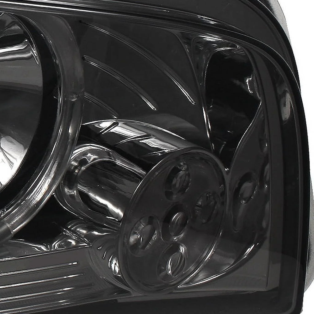 '- Dodge Red Smoked LED Dark 2009-2010 Smoked Tail Charger Lamp AKKON + Projector Halo Headlights For Angel Lights Eye