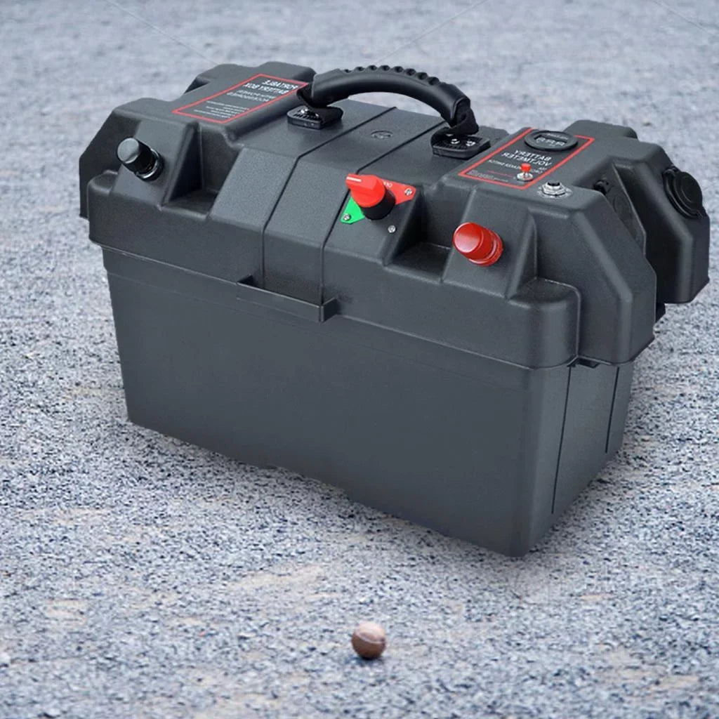 Box ATV Ports Box USB Box Battery Car Dual Carrier Batteries Motor Waterproof RV Battery Trolling SUV Trailer Motor for Battery Travel