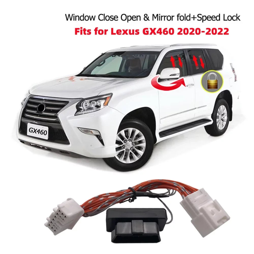 Side Lexus OBD and Device Mirror Closer 2021 GX460 Open 2020 Car Kit Unfold for Speed Window 2022 Lock Folder Auto