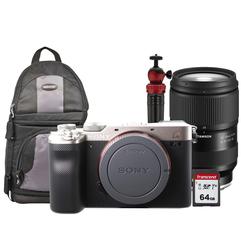 RXD a7C Di Alpha Accessory Mirrorless Kit Full-Frame with Lens Tamron 28-75mm Silver Camera III