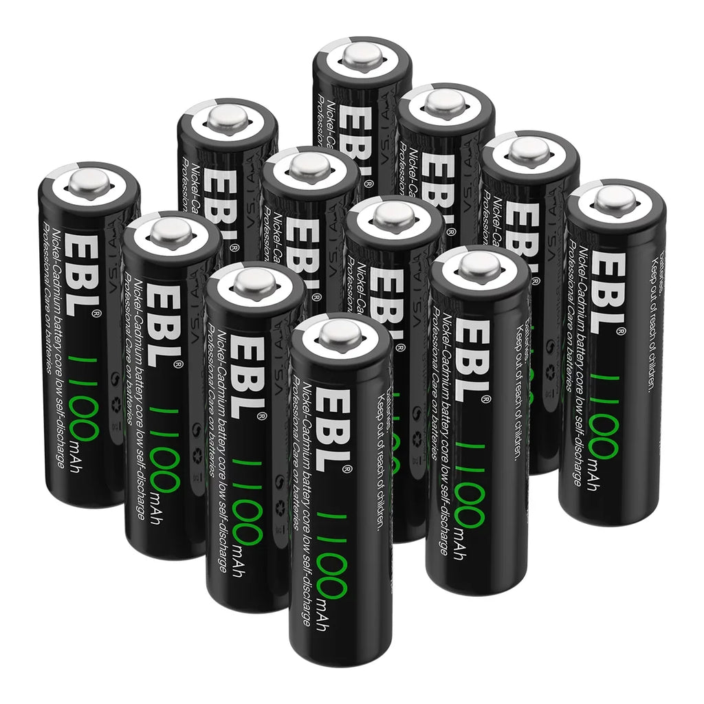 NiCd Rechargeable Lights 1.2V AA Batteries Ni-Cd EBL 1100mAh 160-PCS Solar
