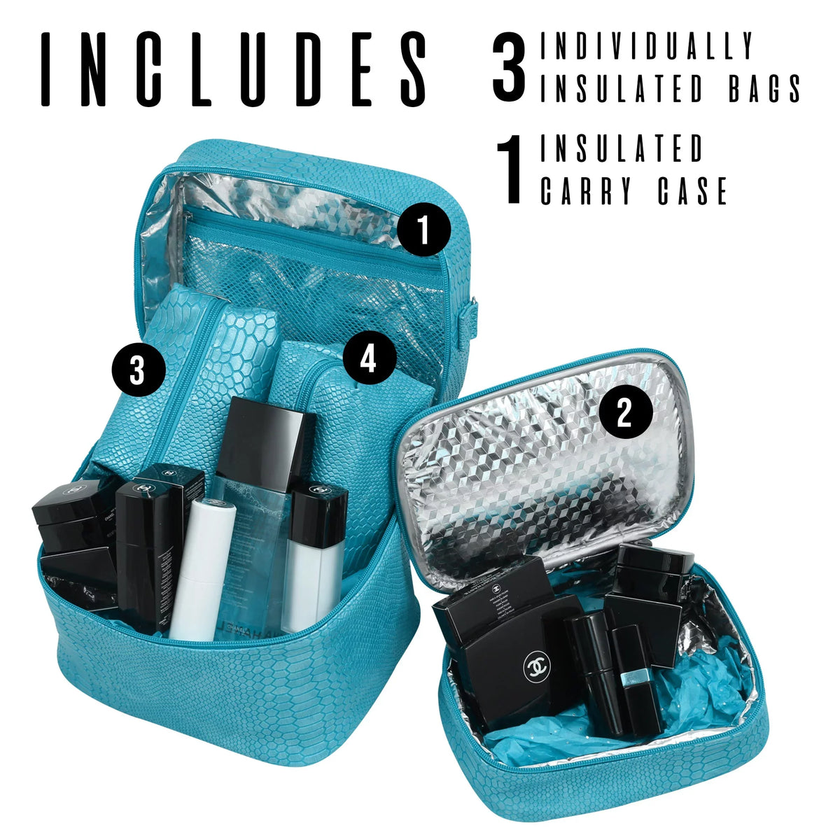 Gift Bag, Picnic Insulated 7220-HT Cosmetics In Houndstooth One Mojito-Four
