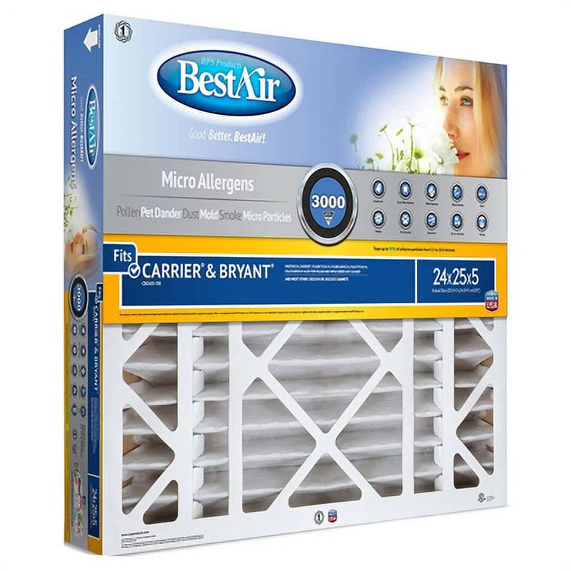 x 25" Charged Each x 24" 5" Electrostatically Filter Media Fits, Carrier