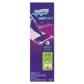 5 11 Mop, Cloth Purple/Silver White x Swiffer Handle 46" Head, Aluminum/Plastic WetJet