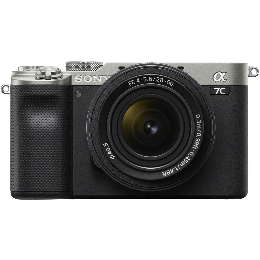 Silver Camera GP-VPT2BT 2x Accessories Full Bundle + Frame Wireless Body with Mirrorless Battery + Gear + Kit ACCVC1: a7C w. Lens Vlogger Remote 28-60mm & Deco Grip Bag ILCE7CL/S Shooting F4-5.6