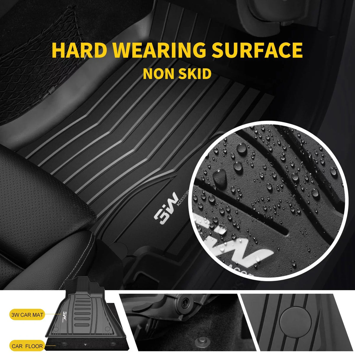 Toyota Cargo ), Fit TPE for 2022 Sienna 3W ( Compatible climate Trunk Mat 2021 for Liner Toyota All seats Model 8 Sienna Tire Custom 2021-2023 Spare (for Black