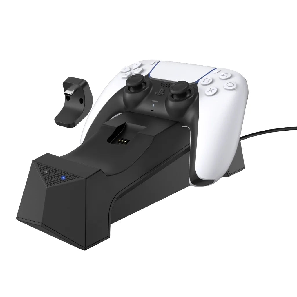 Dual Extra Bundle Disc) Controller Station Cosmic 5 Playstation Version with Red and Charging Console Disc (PS5