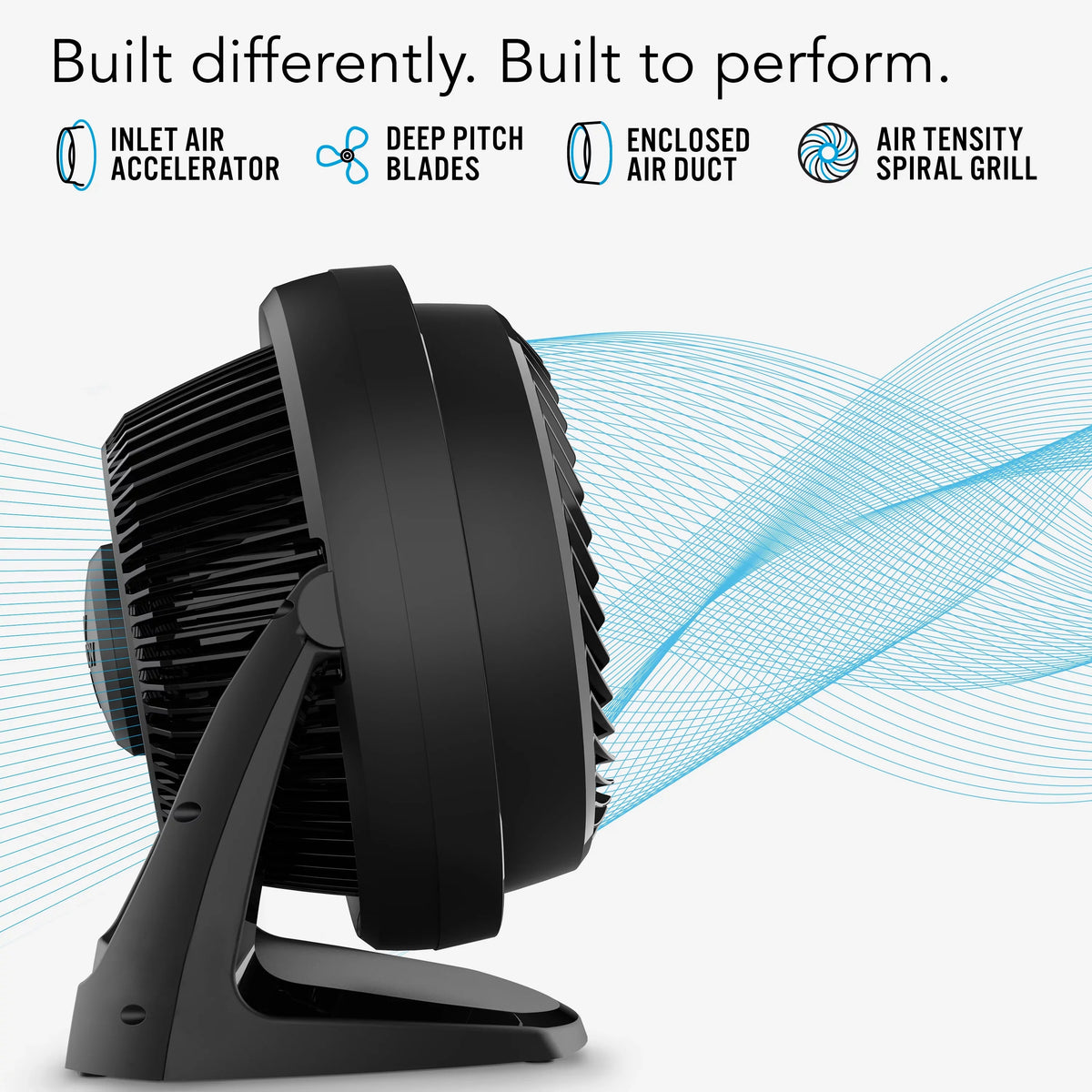 Air Black Fan, (New) 62 13", Circulator Whole Room Vornado Floor