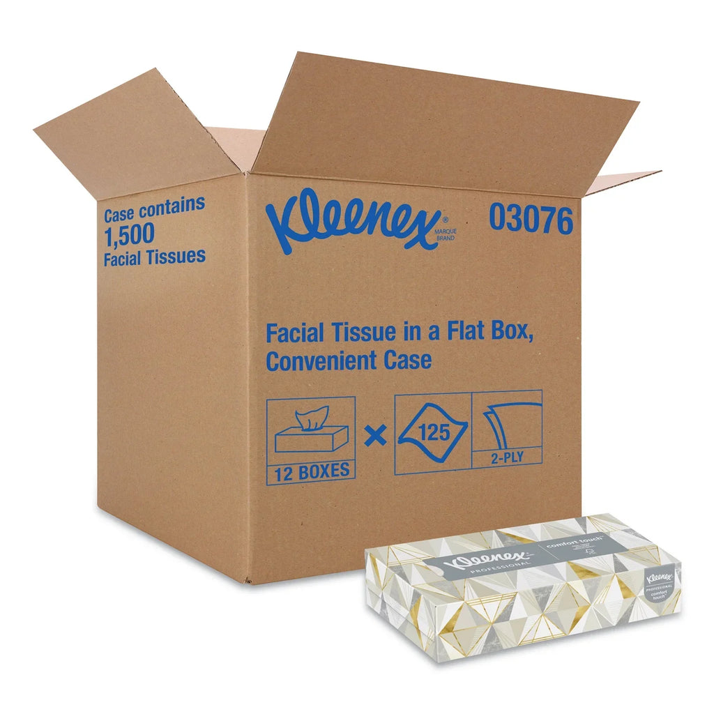 12 Tissue, 2-ply, Kleenex® 125 Facial White Boxes/carton Sheets/box,