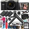 Silver Camera GP-VPT2BT 2x Accessories Full Bundle + Frame Wireless Body with Mirrorless Battery + Gear + Kit ACCVC1: a7C w. Lens Vlogger Remote 28-60mm & Deco Grip Bag ILCE7CL/S Shooting F4-5.6
