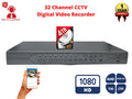 Surveillance Easy 32 for Camera Recording Recorder HD DVR Hard for Evertech Remote Drive with Video Access H.265 4TB Security Channel