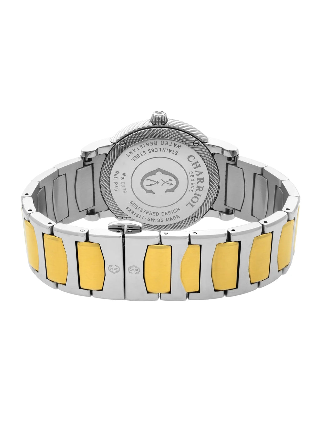 P40SY2.931.001 Watch Dial Steel Silver Unisex Two Charriol Pre-Owned Tone Parisii Quartz