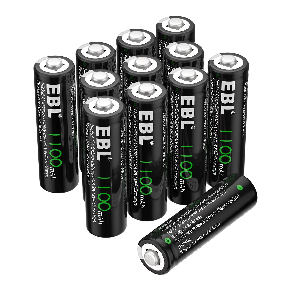 NiCd Rechargeable Lights 1.2V AA Batteries Ni-Cd EBL 1100mAh 160-PCS Solar