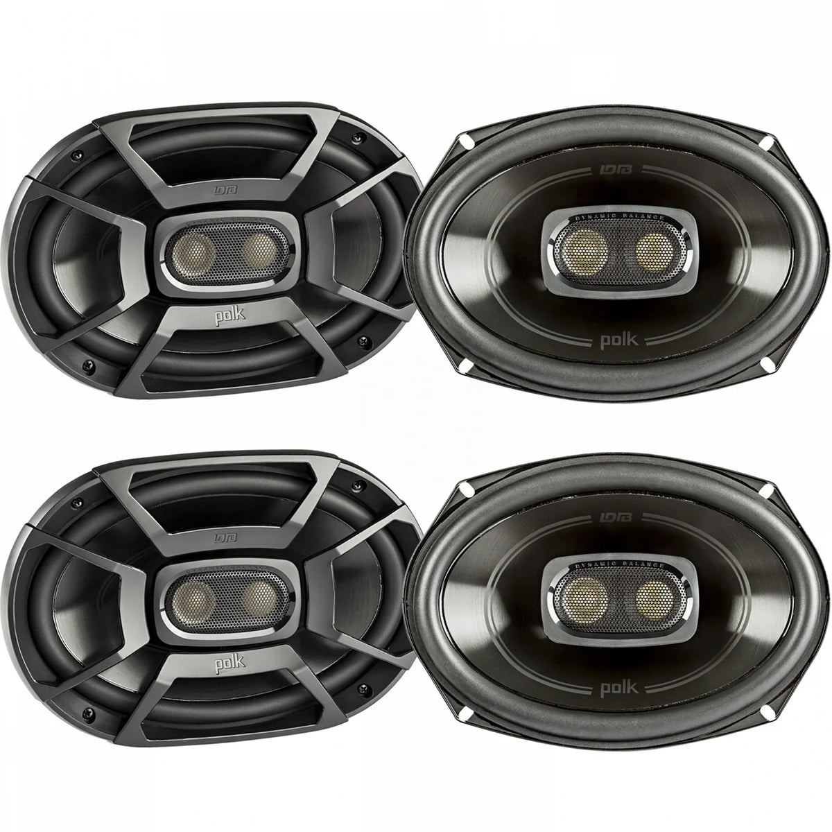 Polk Marine Boat 6x9" Stereo Pairs Coaxial 3-Way Speakers 450W DB692 (QTY 2 Car of 4) Audio