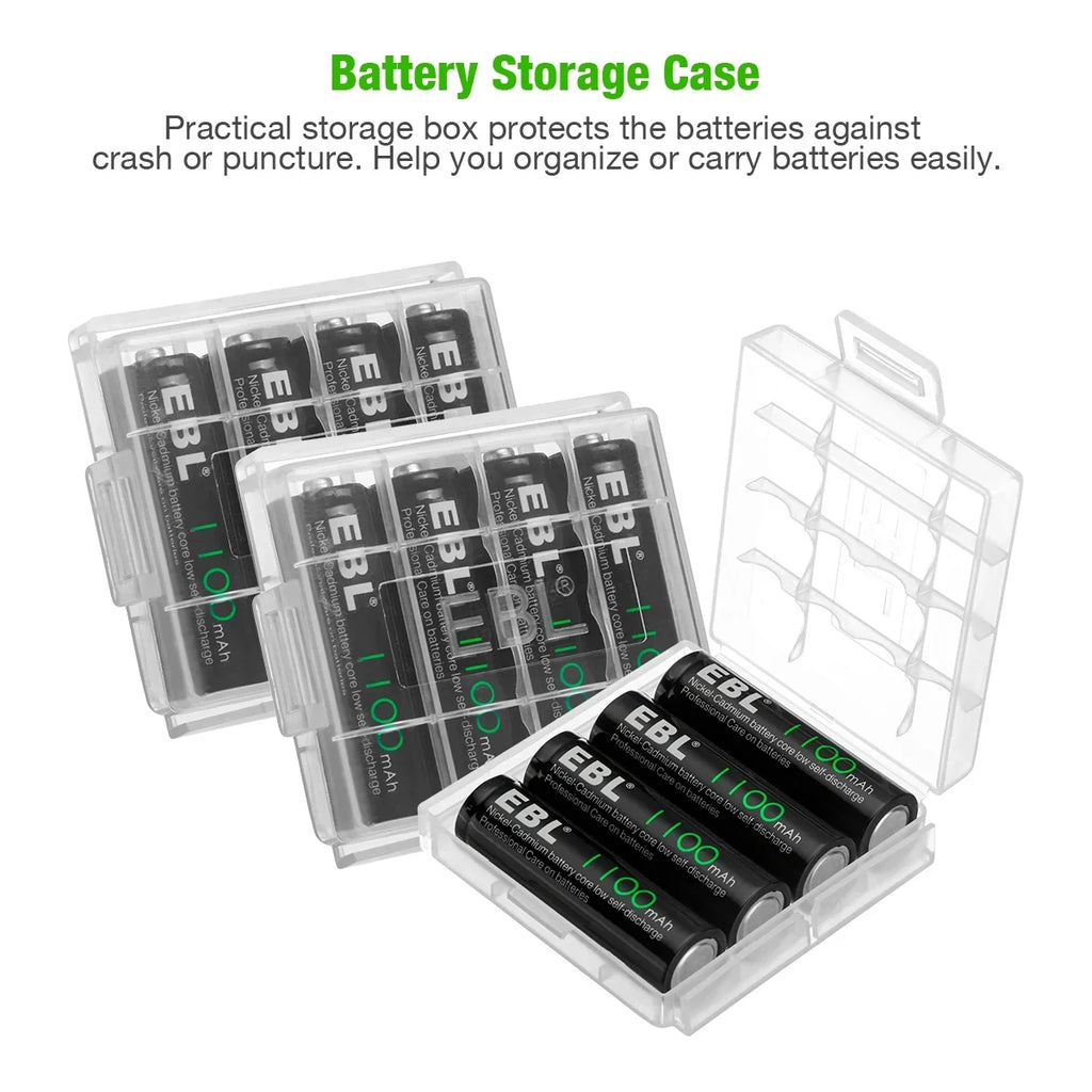 NiCd Rechargeable Lights 1.2V AA Batteries Ni-Cd EBL 1100mAh 160-PCS Solar