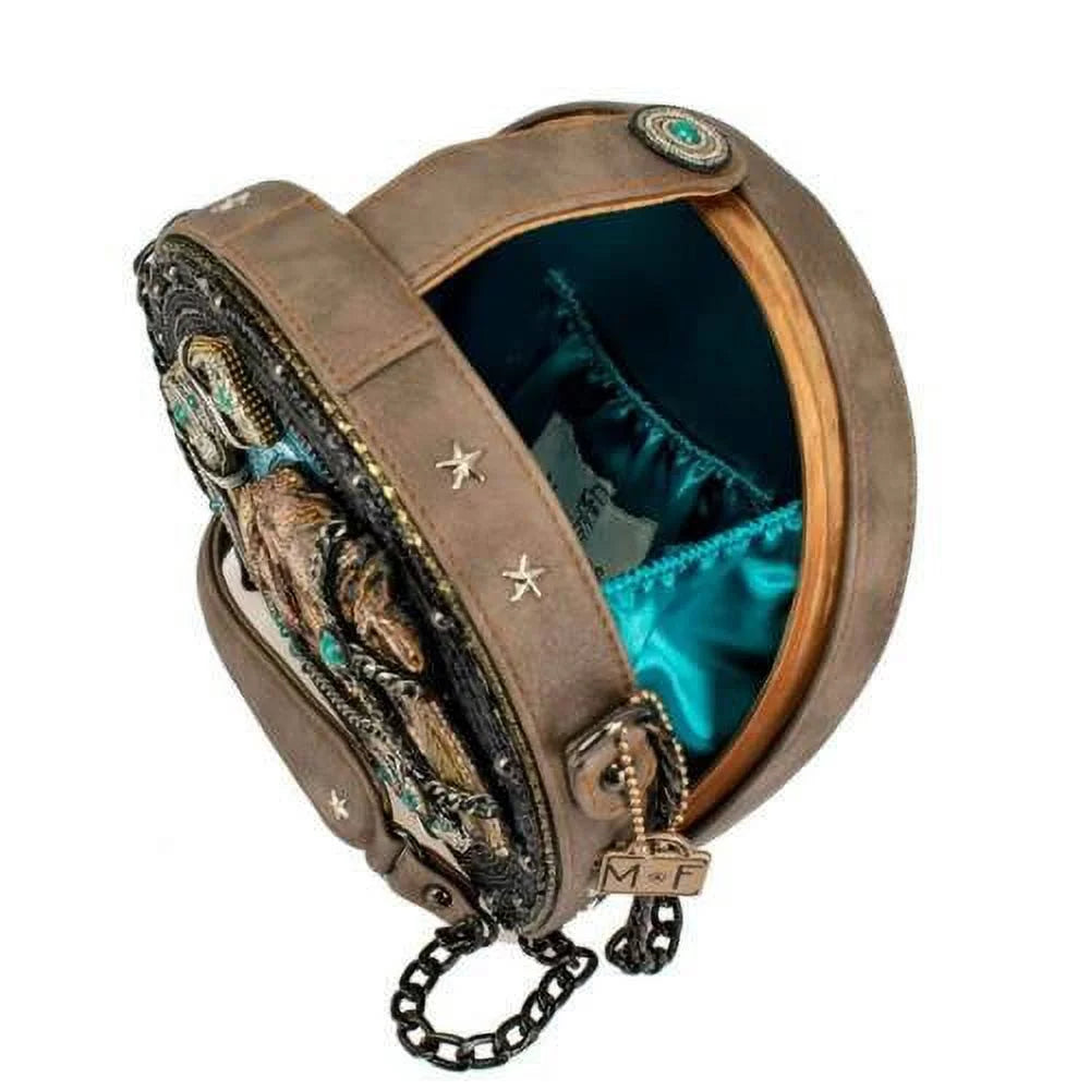 Handbag Blue Black Ride Frances Bag Beaded Ready to Shoe New Horse Mary
