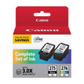 Ink Cartridge 4981C008 Canon XL/CL-276 Value High-Yield Pack, XL Black/Tri-Color, PG-275