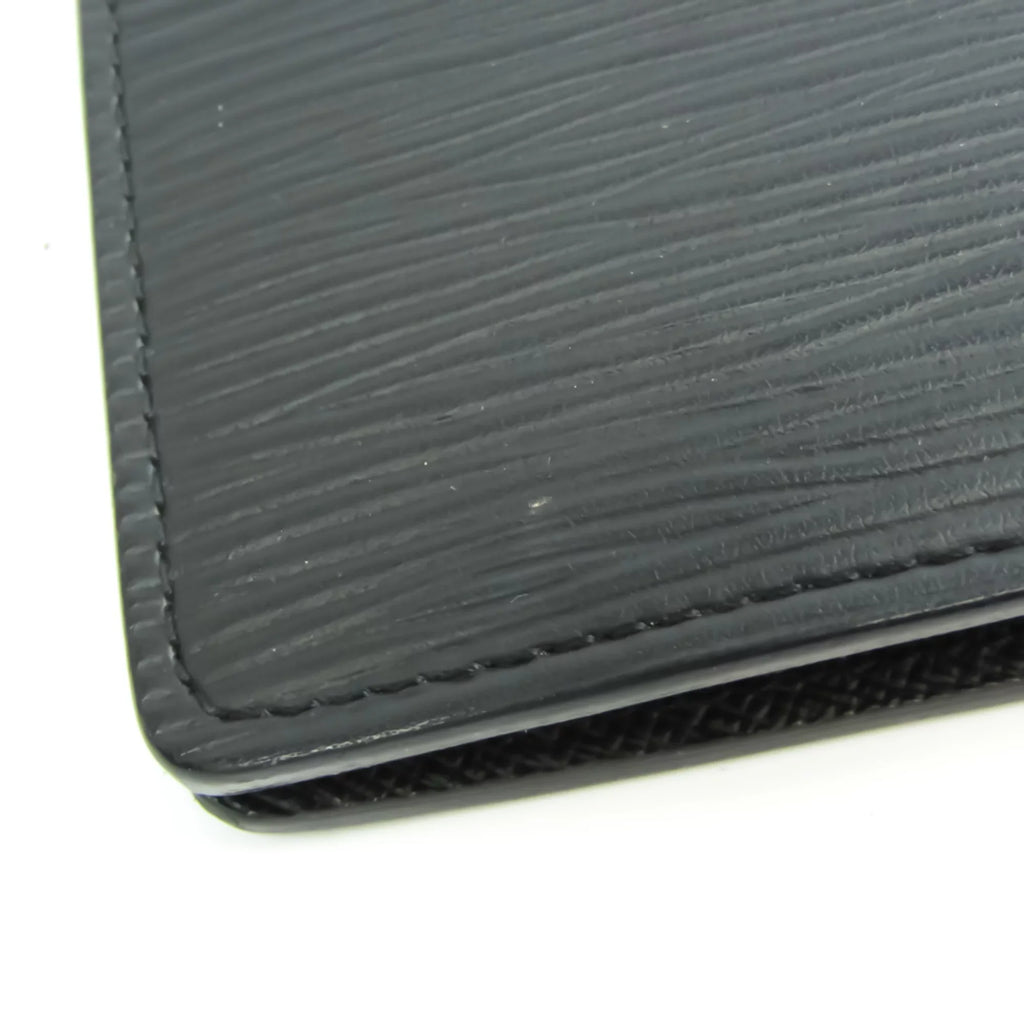 Portefeuille (Good) M60622 (bi-fold) Epi Brazza Men's Leather Pre-Owned Wallet Noir Epi Long