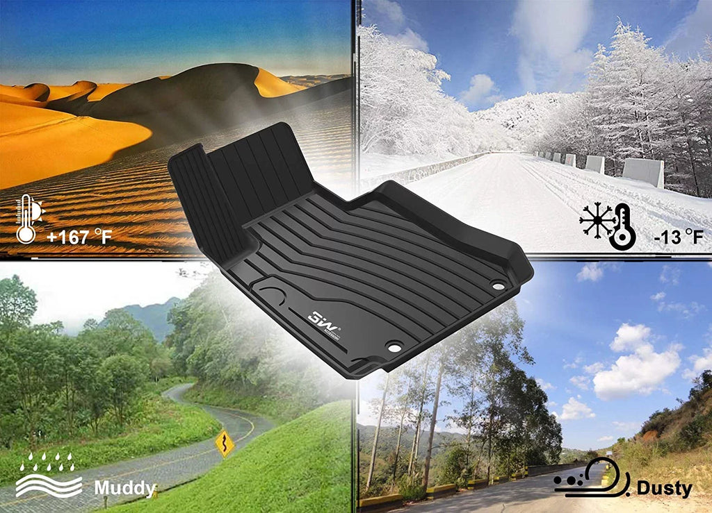 Toyota Cargo ), Fit TPE for 2022 Sienna 3W ( Compatible climate Trunk Mat 2021 for Liner Toyota All seats Model 8 Sienna Tire Custom 2021-2023 Spare (for Black