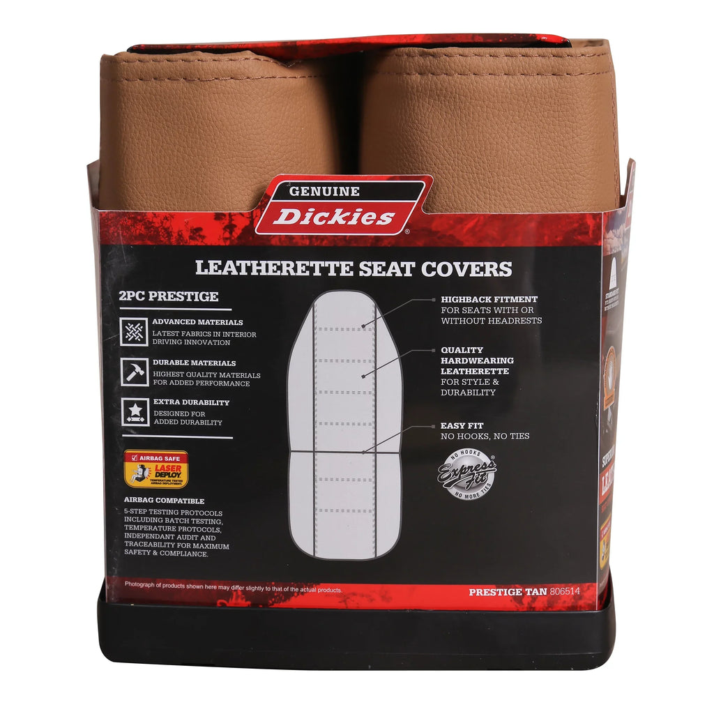 Covers Vegan 2 Seat Car Prestige Piece Genuine Leather Dickies Front 806514 Beige,