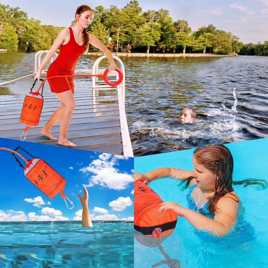 Raft Rope, Device of Kayaking Aid Equipment Rescue Safety and Throw Feet with for First Rafting, for liquid and 70 Boat Bag