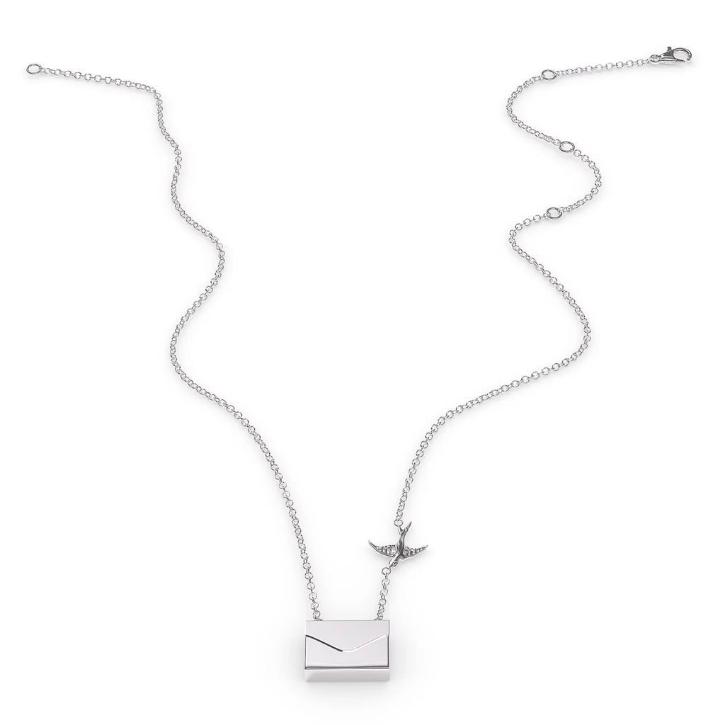 Locket Necklace Pennsylvania Resort Ski in silver Envelope Camelback - Resort a Neonblond Ski