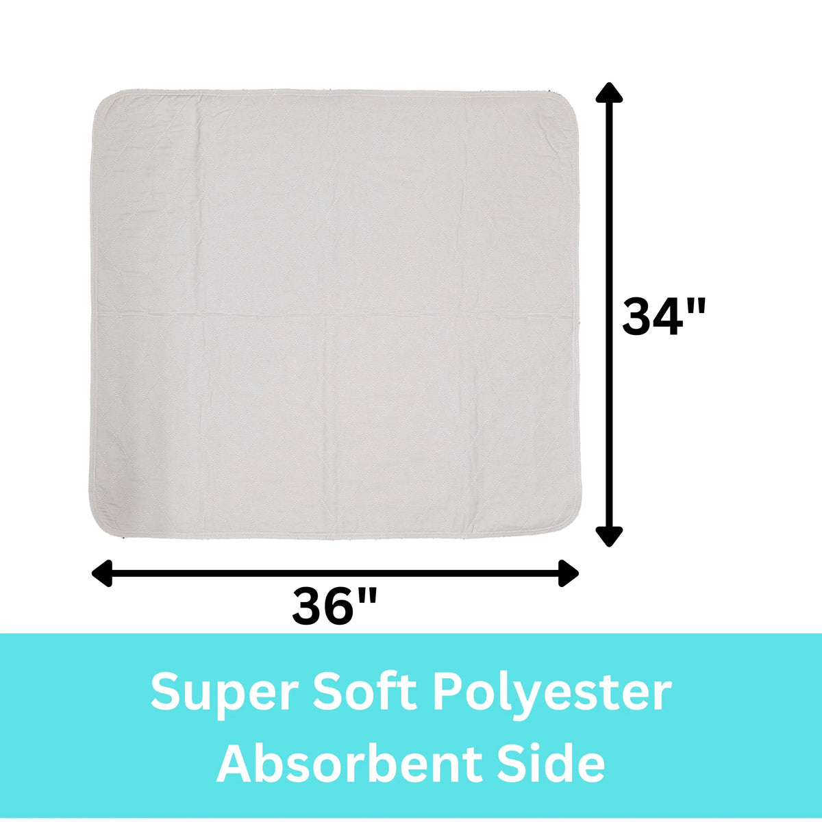 36 x Urinary - Washable 34 Underpad Pad 4 Absorbent Pack Incontinence Bed Protection
