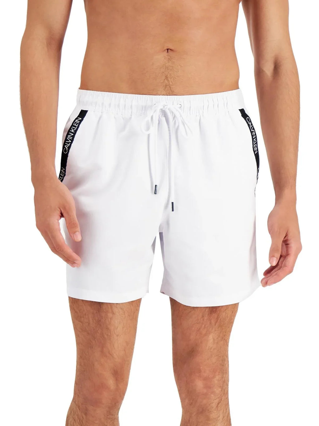 Swim Calvin Mens Drawstring Trunks Pockets Klein