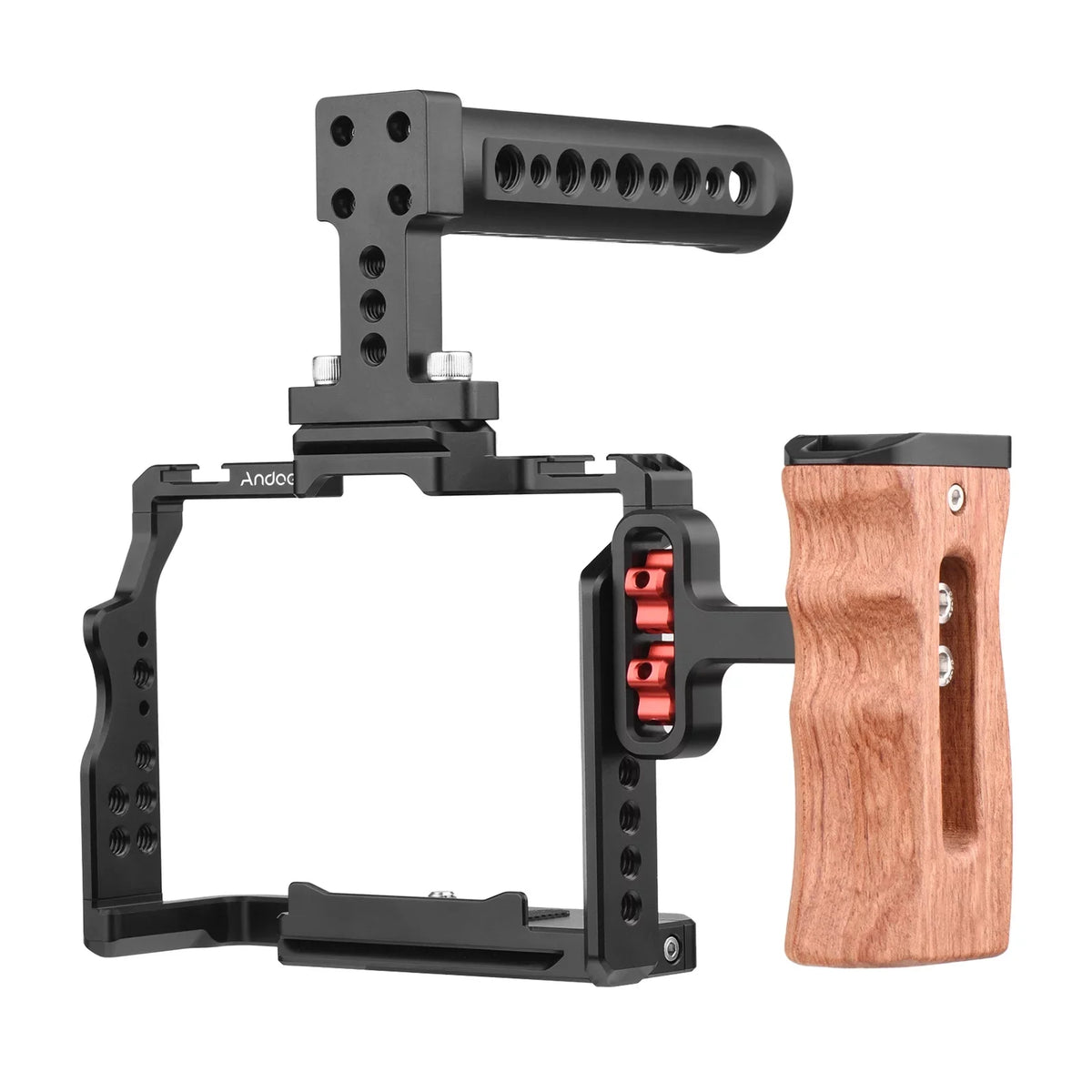 Threads Dual + Alloy II Replacement A7IV/ Aluminum Andoer A7III/ with Mounts Cold A7II/ Inch + Video Handle III/ for Wooden A7R A7R Cage 14 A7S Side Numerous II/ Shoe Kit Grip