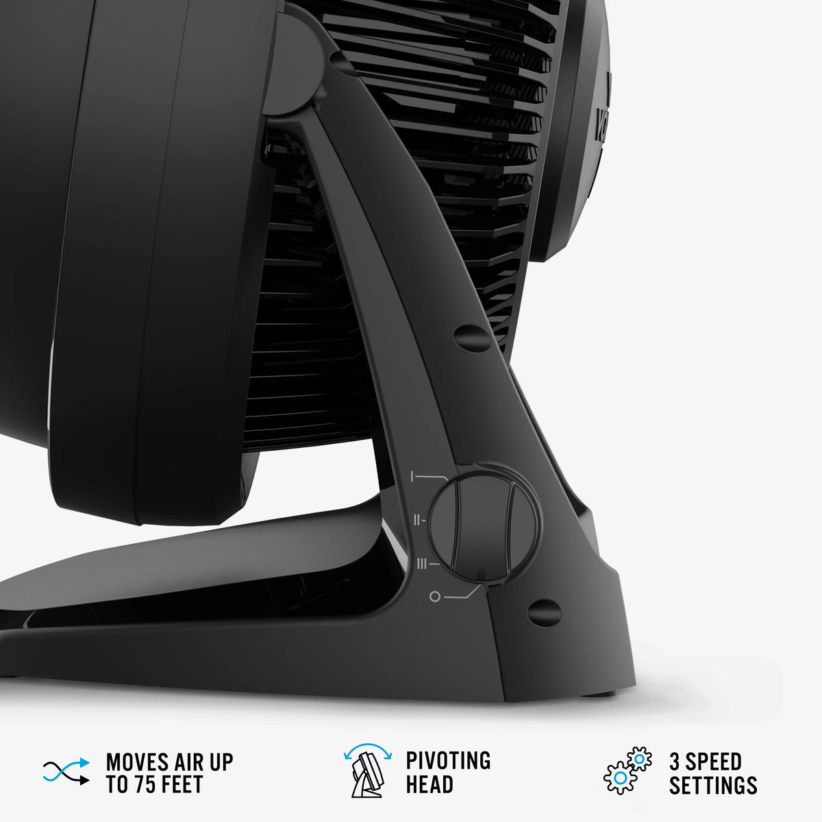 Air Black Fan, (New) 62 13", Circulator Whole Room Vornado Floor