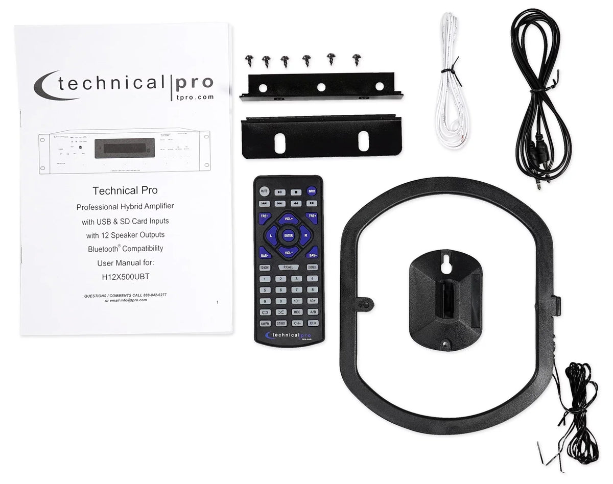 6) Black 6.5" Receiver+(12) Zone, 6000w Theater Speakers Ceiling Bluetooth Home