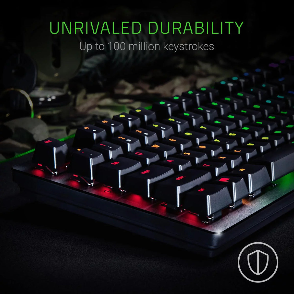 On-Board Switch Opto-Mechanical Memory Light Cloud Razer & Gaming to up - - - Durability Keyboard Storage Hybrid and of Huntsman 100 Million Keystrokes Clicky