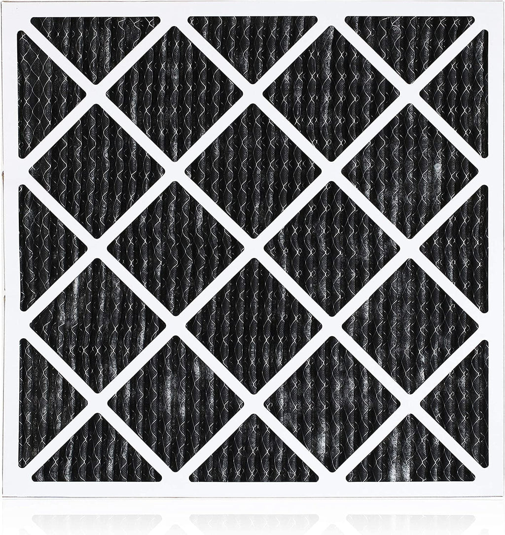 Filterbuy 8 MERV Air Carbon Activated Filters Furnace HVAC AC (2-Pack) 10x10x1 with Eliminator Odor Pleated