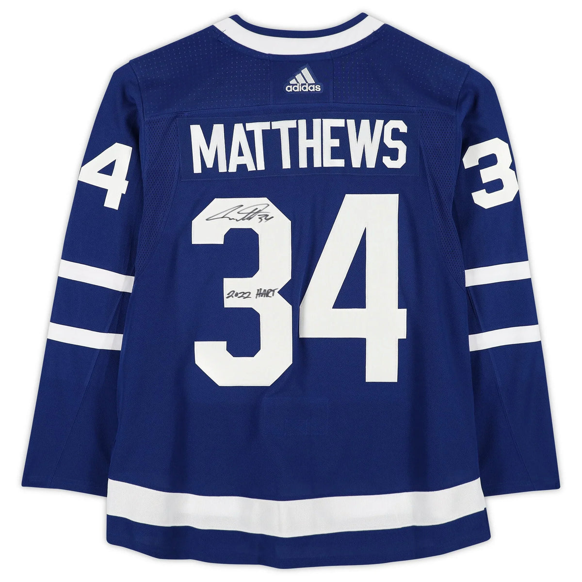 Jersey Auston Blue Trophy ''2022 with Hart Toronto 2022 Winner Hart'' Authentic Leafs Matthews Autographed Maple