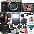 Flash Filters and + Extra Frame 64GB Accessories a7C Lens with Software Bundle ILCE7C/S Card + Interchangeable + Gear Alpha Only Camera Full Case + Silver Kit 7C Battery Mirrorless Body + Deco