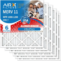 AIRX Comparable Pleated by 7 MPR Premium FPR to CLEAN 24x25x1 Made Electrostatic HVAC 11 Filters 6 Conditioner FILTERS MPR 24x25x1 AIR. Filter USA Air Furnace MERV Air Filter Pack 1200 & 1000, WICKED