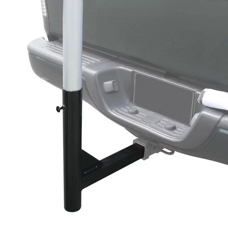 | Holder Hitch (51611) Camco Mount | Standard Flagpole Finish, Hitch 2-inch Fits Receivers Black Powder-Coated