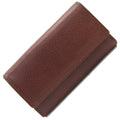 (Good) Coin BURBERRY Dark Case Leather Check MS152 Holder Brown Key 5 Burberry Pre-Owned