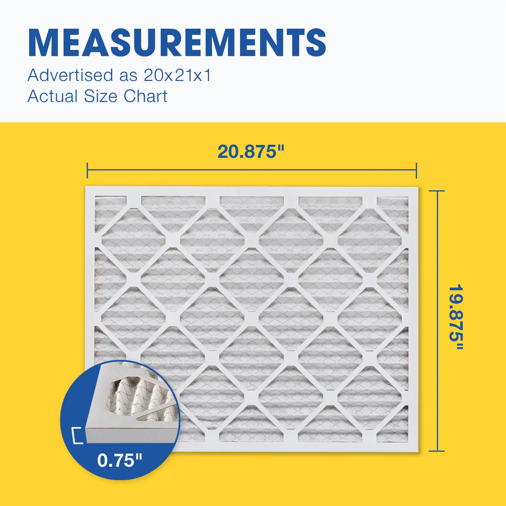 Aerostar Pleated 13 Air Furnace AC MERV Air Filter, 20x21x1 Pack 6 Filter,